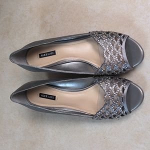 Silver/pewter size 8 heels